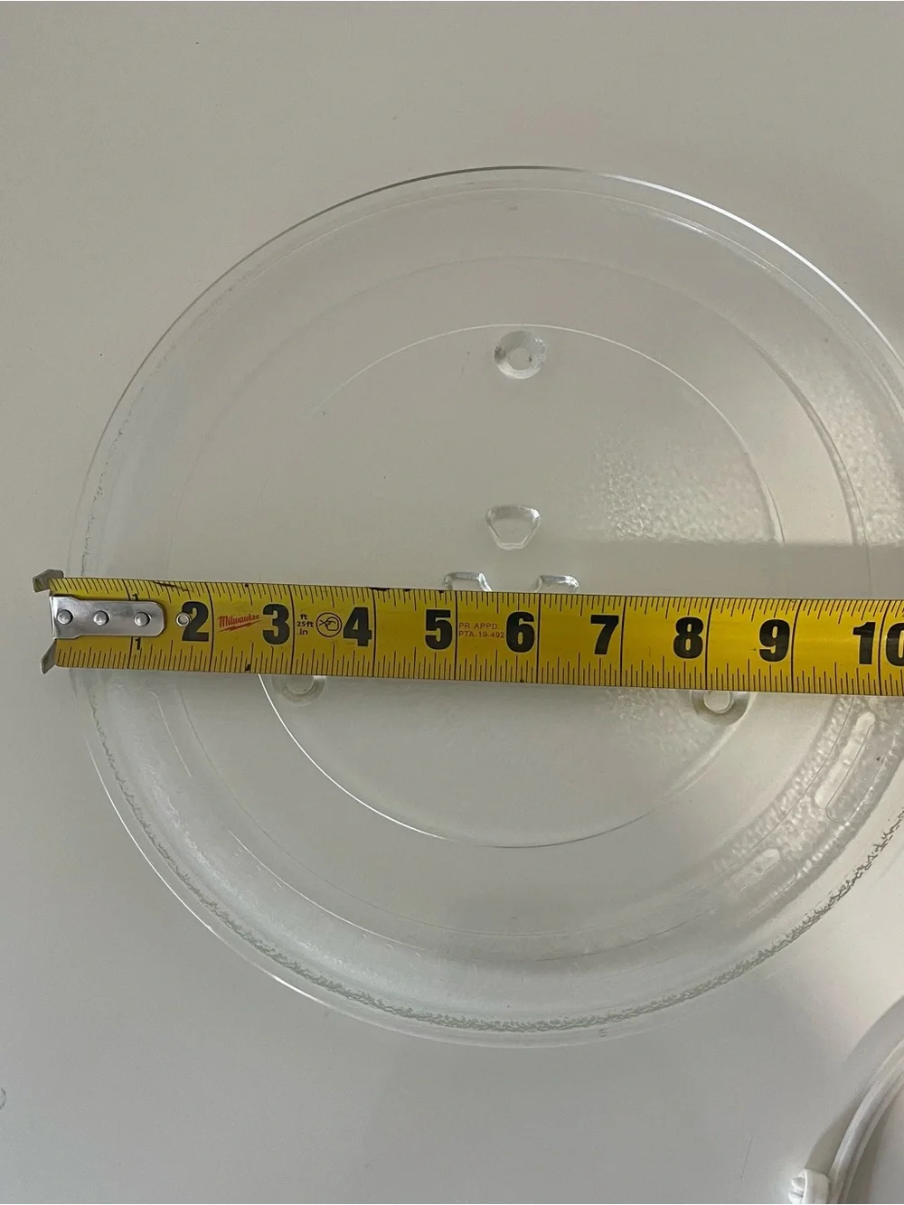 11in Glass Turntable Plate for Microwave - White